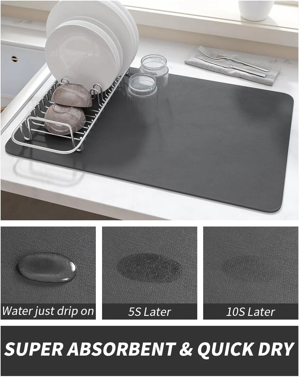 Water Absorbing Dish Drying Mat ( Big Size : 60 x 40 cm )