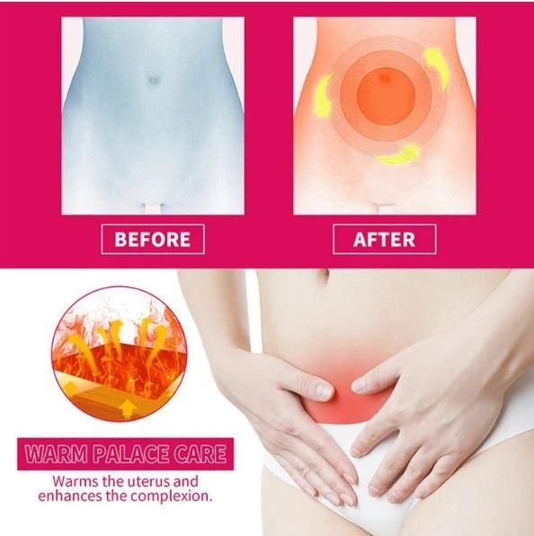 Menstrual Patches, Heat Patches for Menstrual Cramps, Portable Period Cramps Heat Therapy Patches - 8 Pack Hot Compress Warm Wrap, Travel Essentials for Women